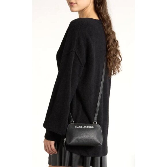 New Marc Jacobs Small Crossbody Pouch Pebble Leather Black - Picture 2 of 6